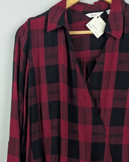 Wine Wrap Blouse