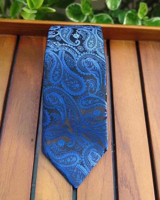Blue Paisley Necktie