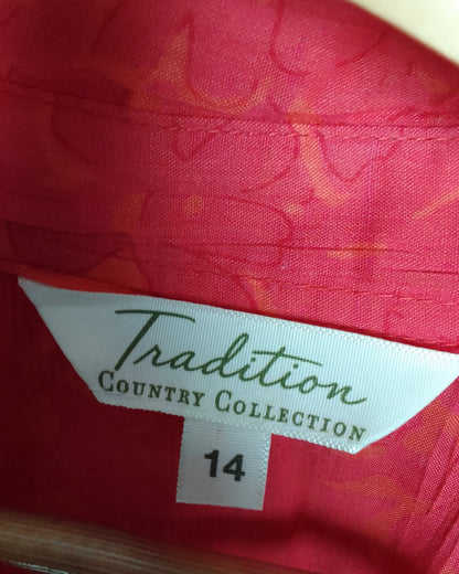 Tradition Country Collection Pink Floral Shirt