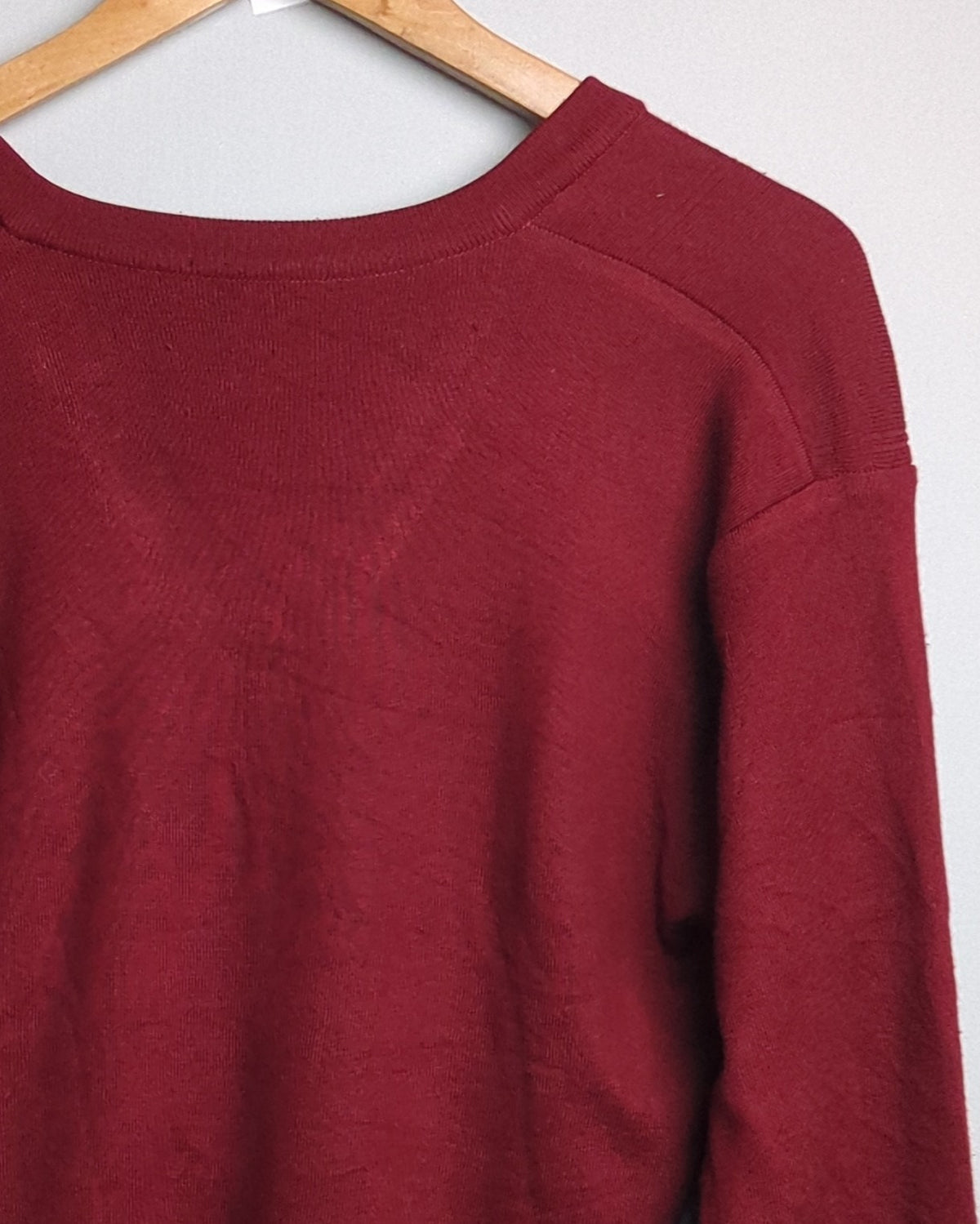 Wine V-Neck Sweater