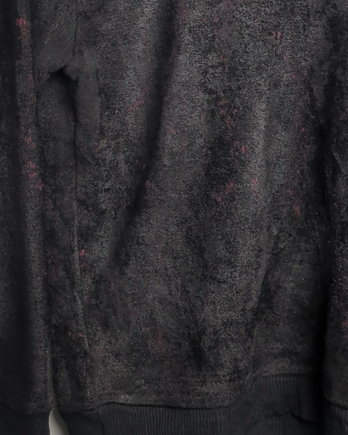 Black Textured Sweatshirt