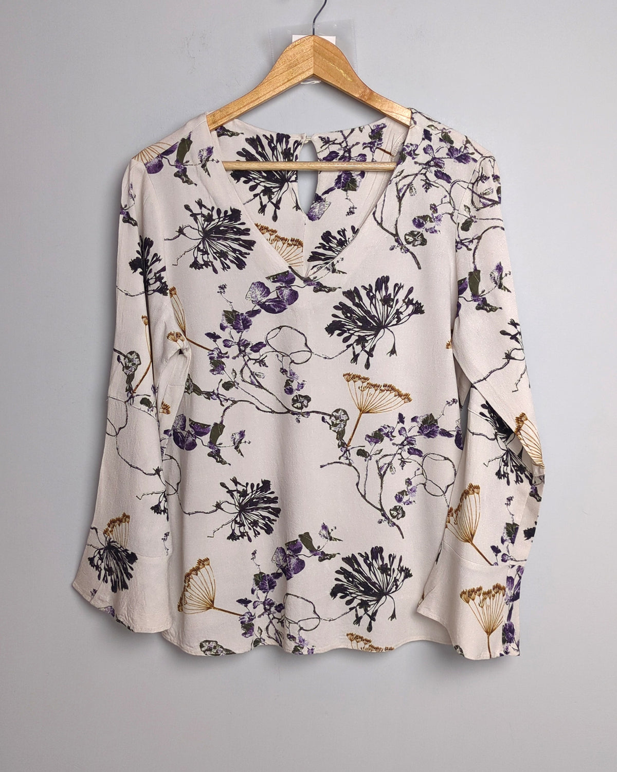 White Floral Blouse