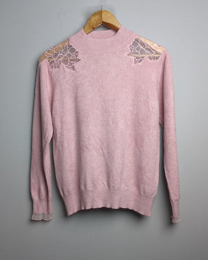 Pink Floral Sweater