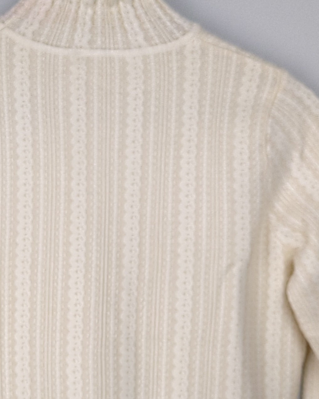 Beige Ribbed Sweater