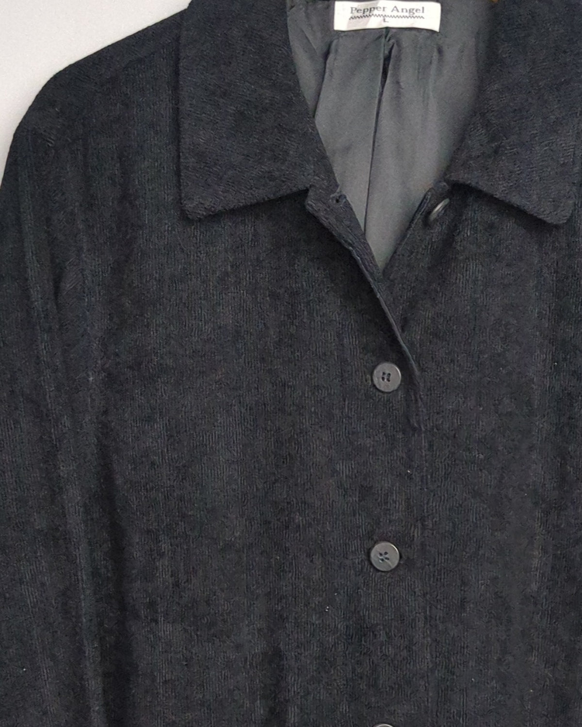 Pepper Angel Black Buttoned Jacket