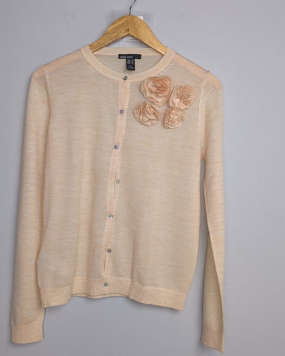 Mango Beige Floral Cardigan