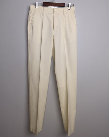 Fabindia Off-White Slim Fit Trousers