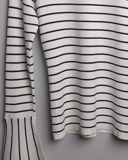 Semir White Striped Sweater