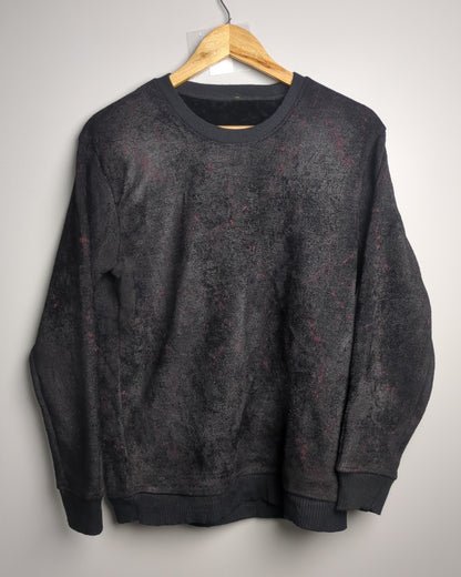 Black Textured Sweatshirt