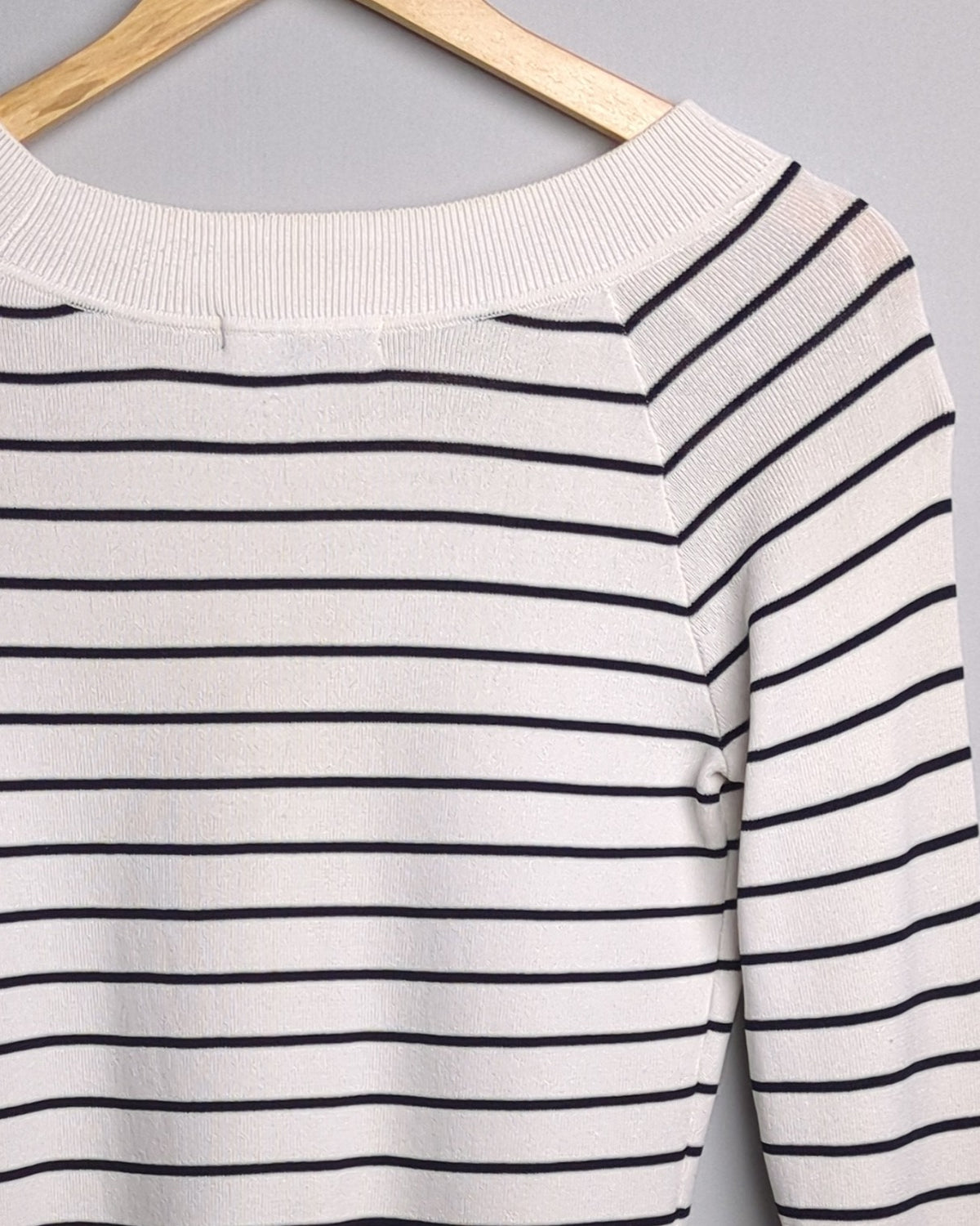 Semir White Striped Sweater