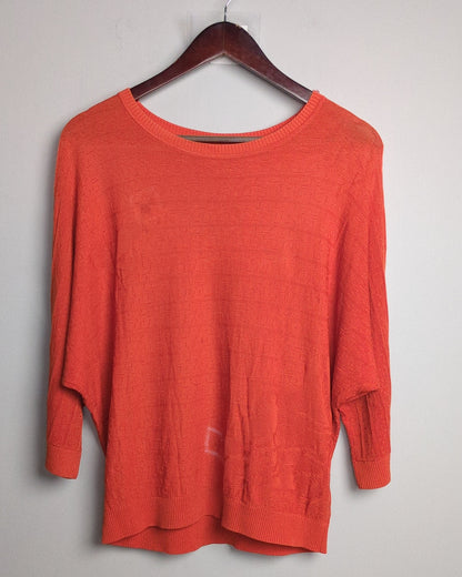 Kuetlon Orange Knitted Pullover