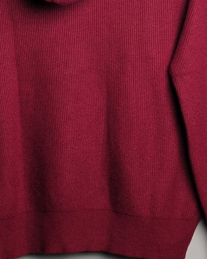 Wine Knit Hoodie