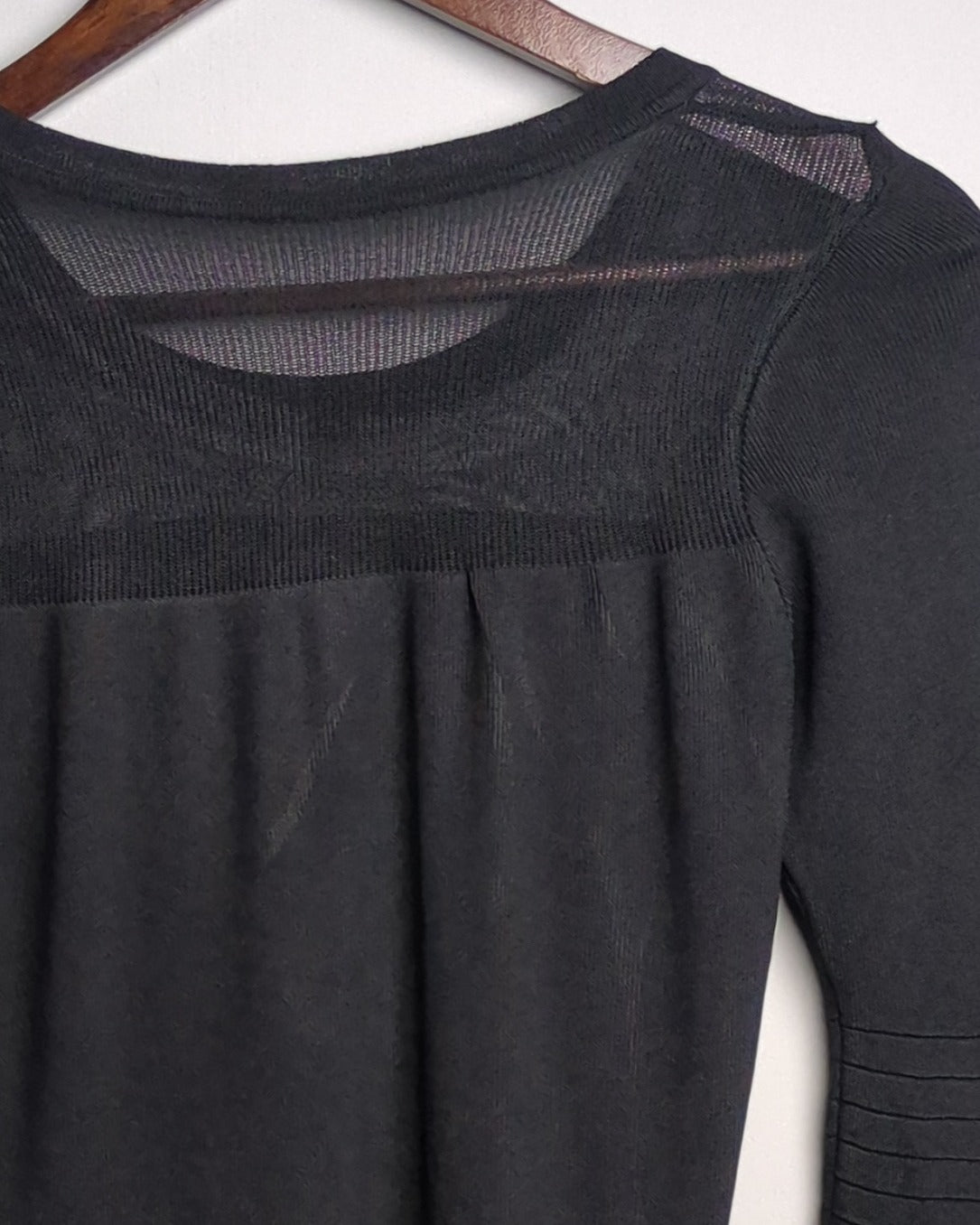 Black Ribbed Top