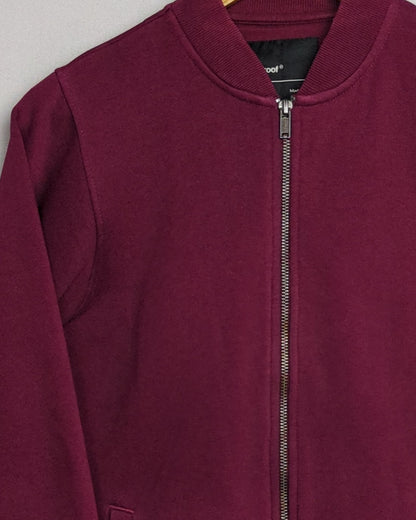 Bewakoof Wine Bomber Jacket