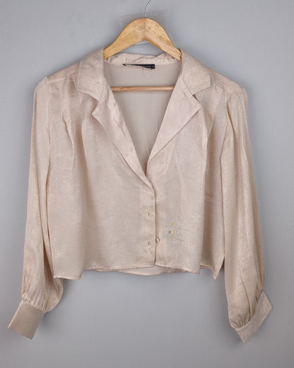 Zara Beige Satin Shirt