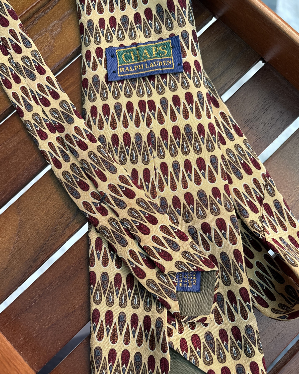 Chaps Ralph Lauren Beige Printed Necktie