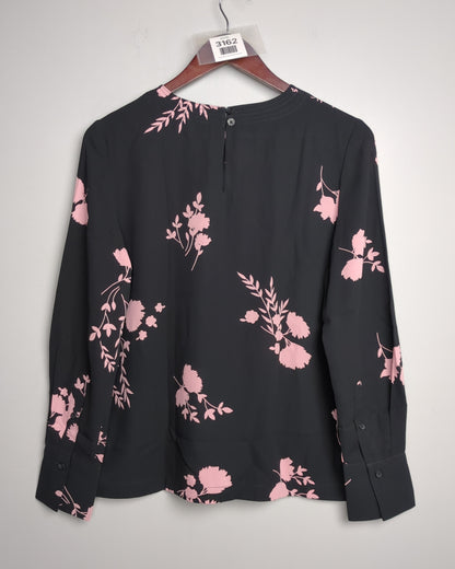 Marks And Spencer Black Floral Blouse