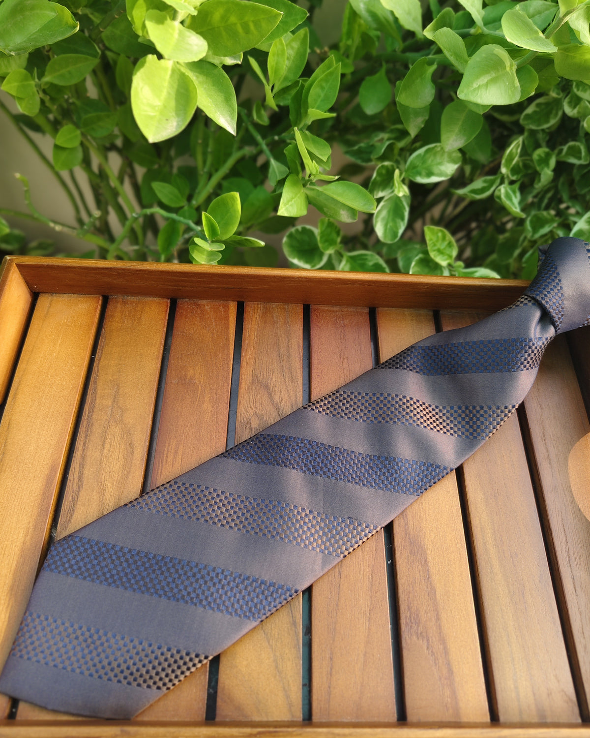 Femmio Valentino Brown Checkered Tie