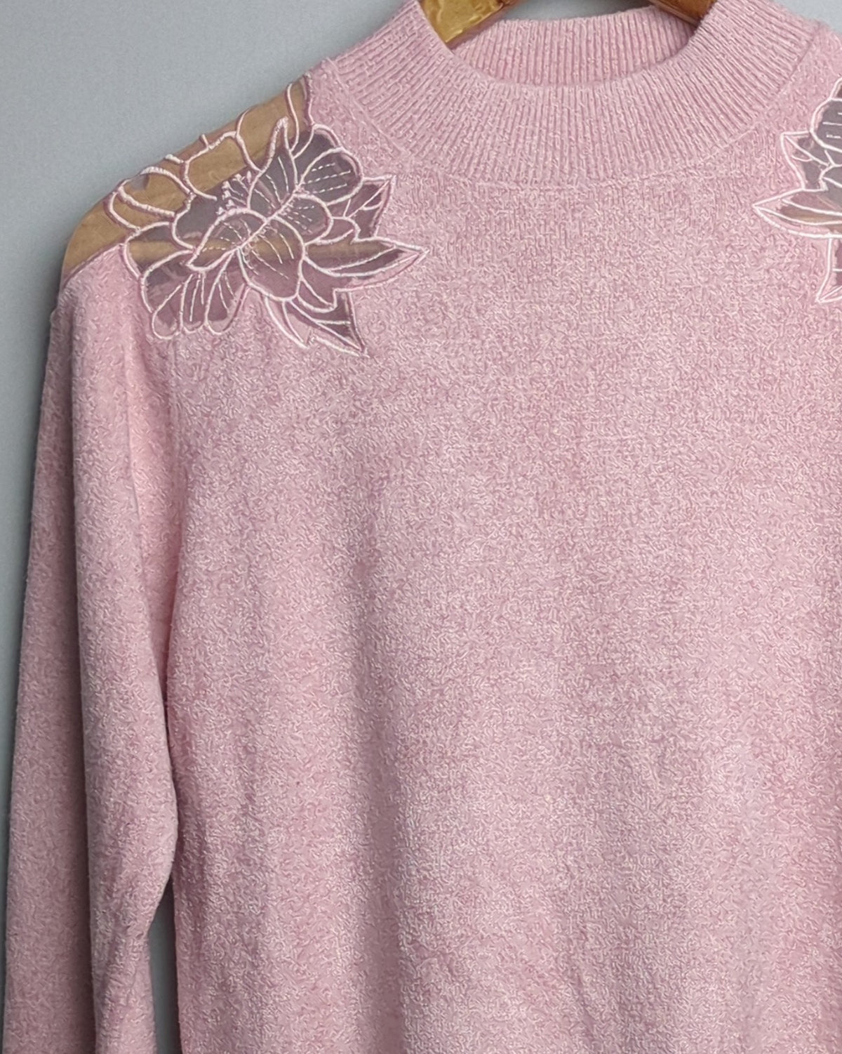 Pink Floral Sweater