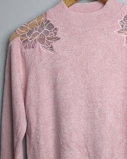 Pink Floral Sweater