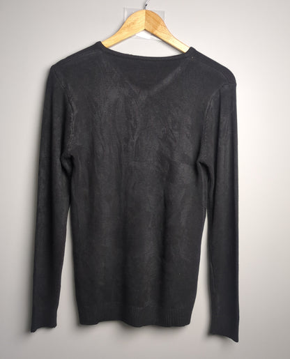 Black V-Neck Sweater