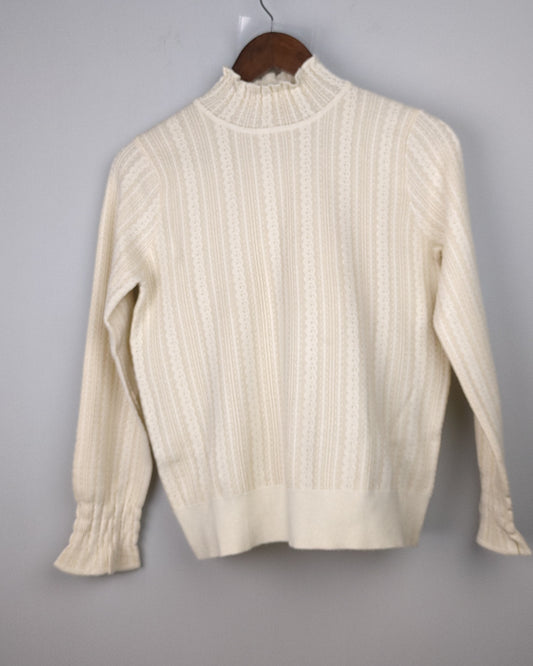 Beige Ribbed Sweater