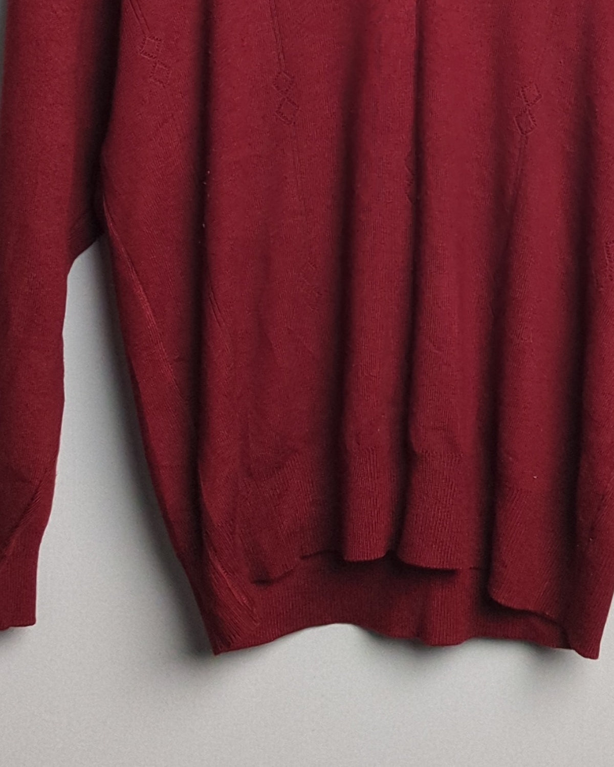Wine V-Neck Sweater