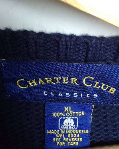 Charter Club Blue Crewneck Sweater