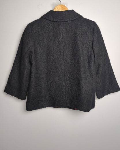 Luca Black Textured Jacket