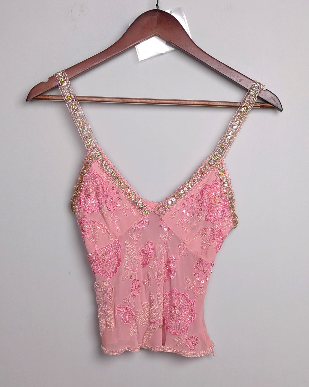 Pink Embellished Camisole Top
