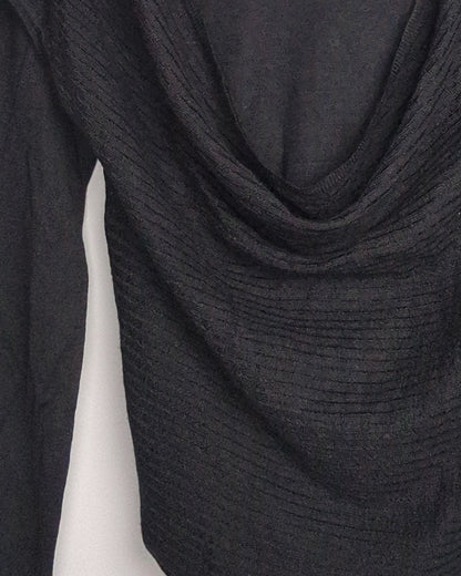 Black Cowl Sweater