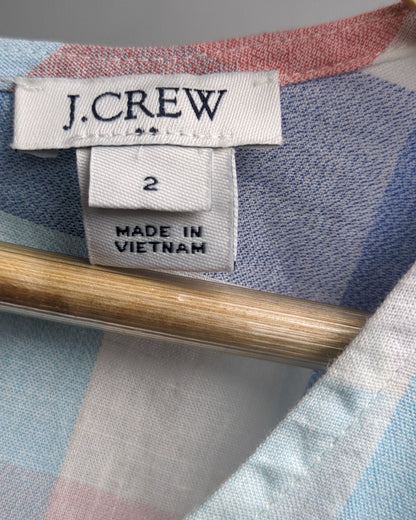 J.Crew Multicolor Checked Sleeveless Top