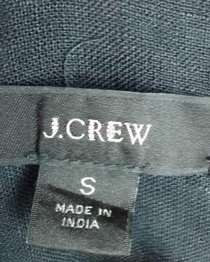 J Crew Black Linen Blouse