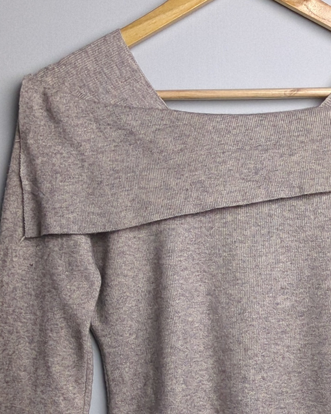 Beige Folded Sweater
