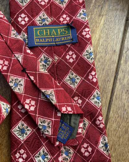 Chaps By Ralph Lauren Red Geometric Bandana