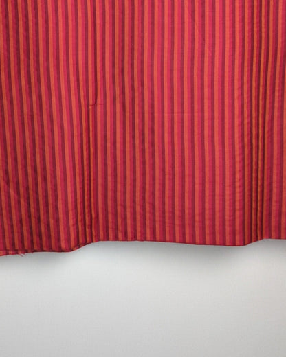 Cotton Red Striped Saree