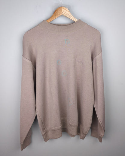 Meiling Shan Beige Crewneck Sweater