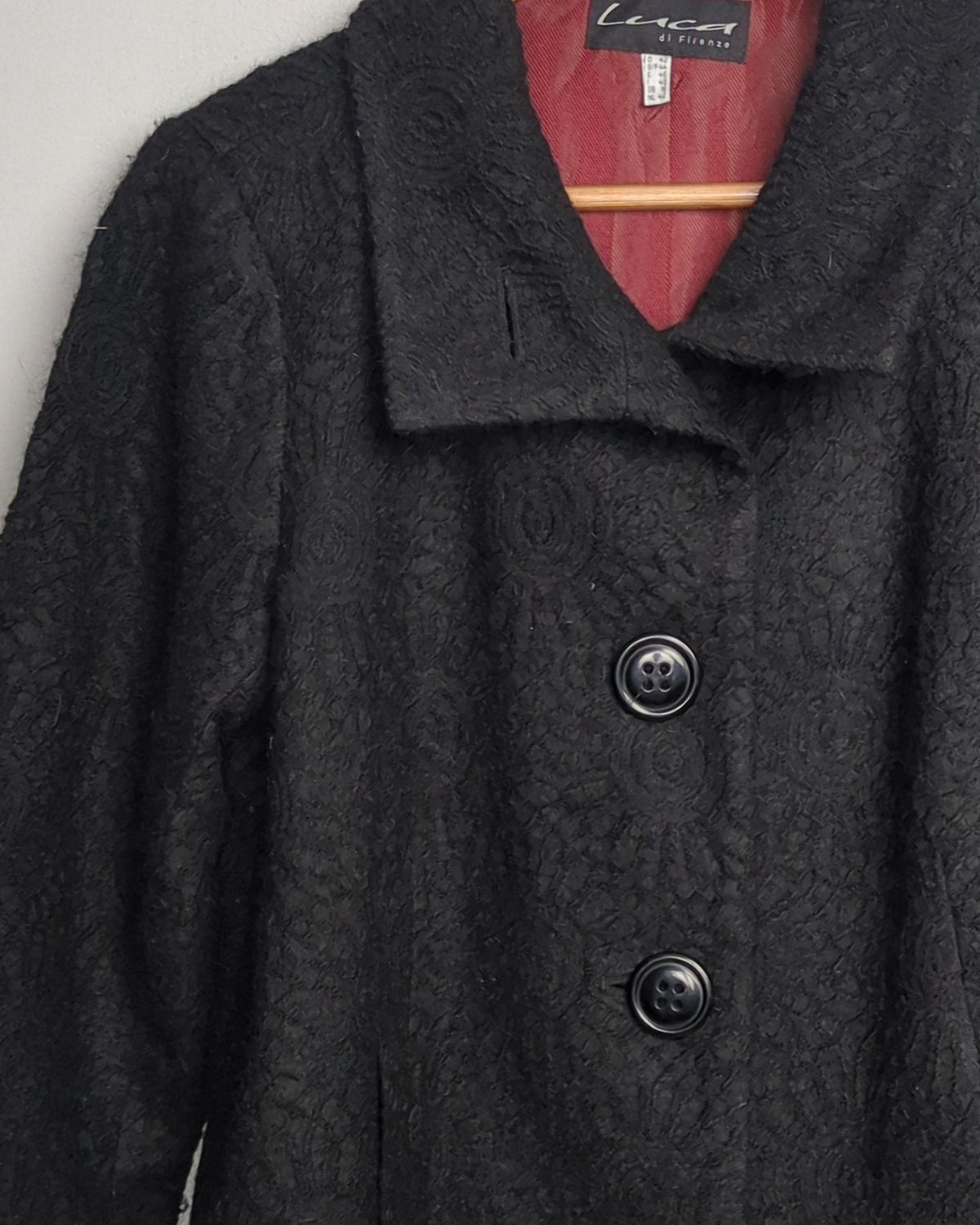 Luca Black Textured Jacket