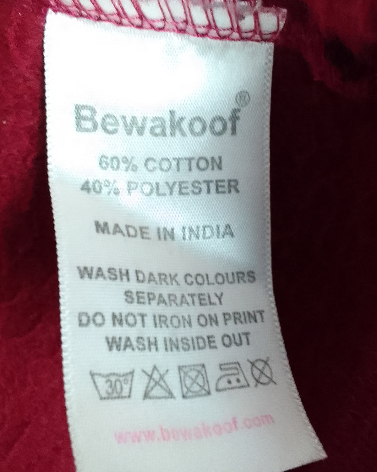 Bewakoof Wine Bomber Jacket
