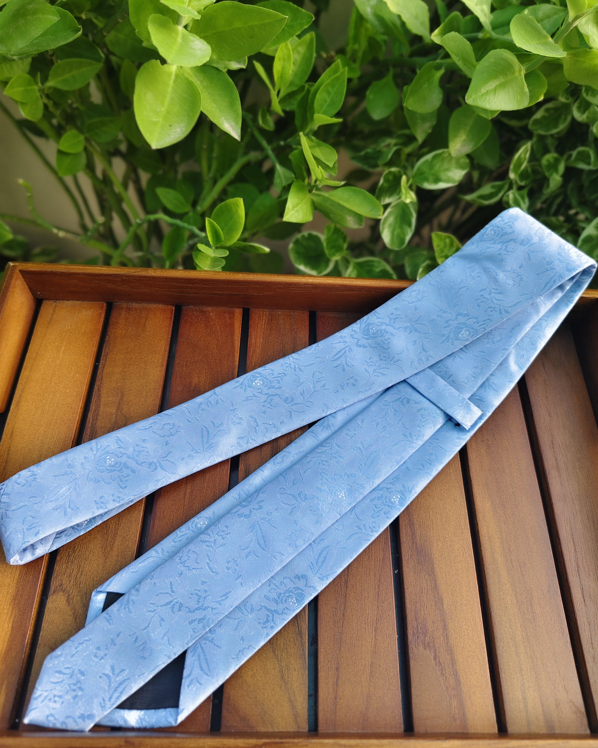 Blue Floral Necktie