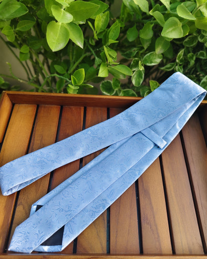 Blue Floral Necktie