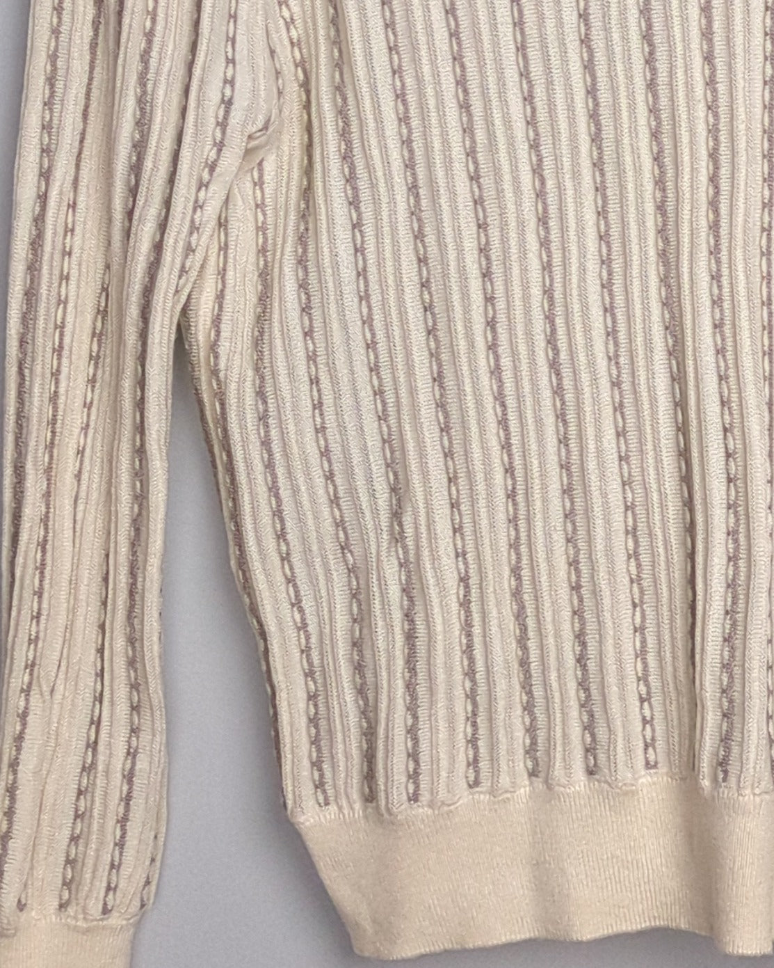 Beige Ribbed Sweater