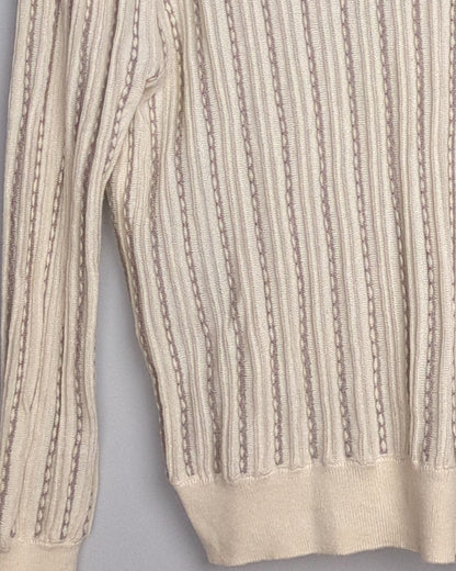Beige Ribbed Sweater