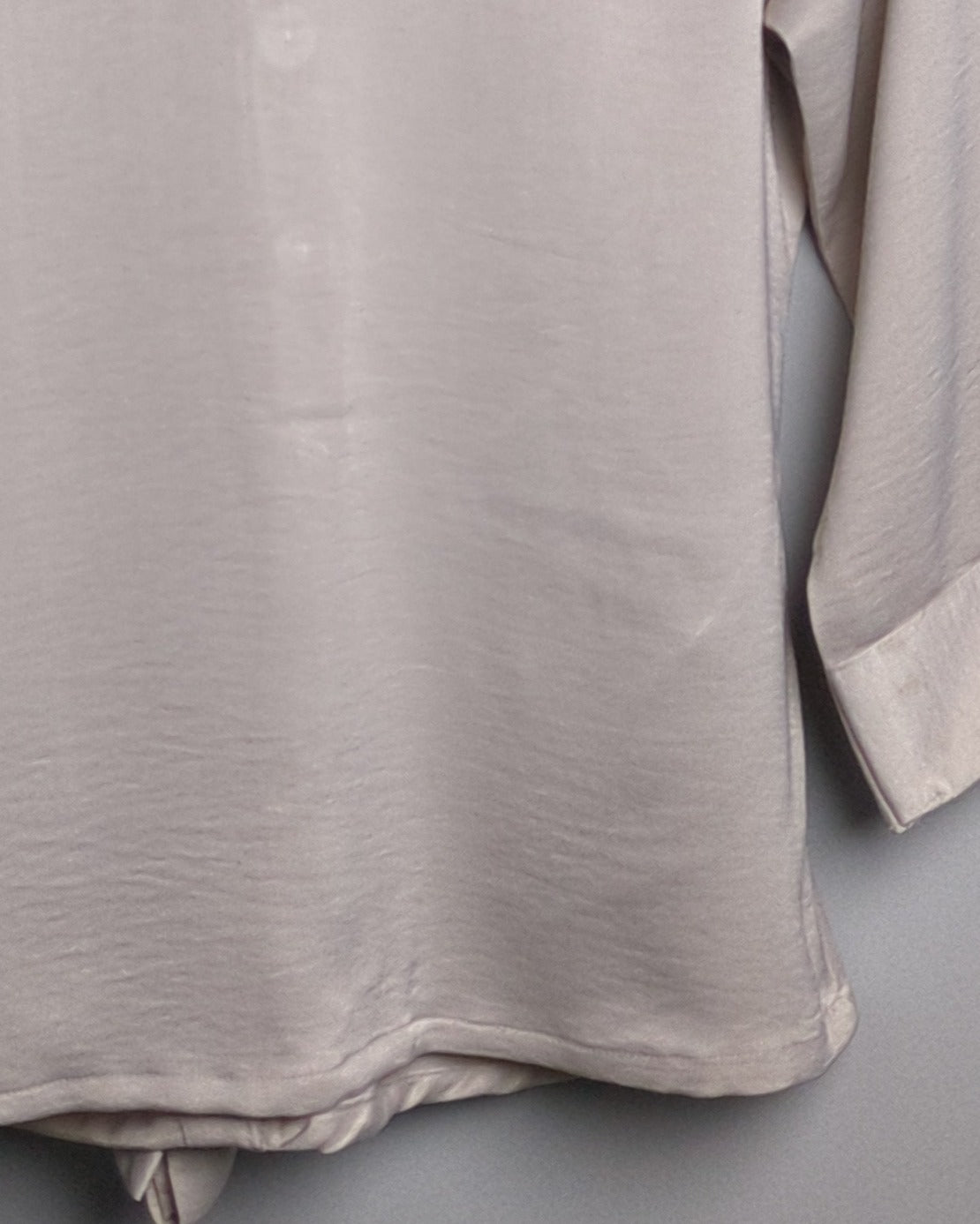 And Beige Satin Shirt