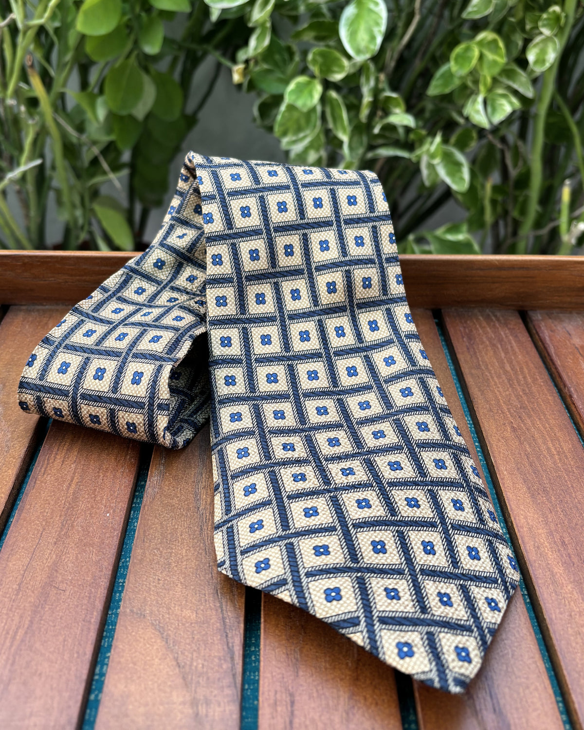 Chaps Ralph Lauren Beige Patterned Necktie