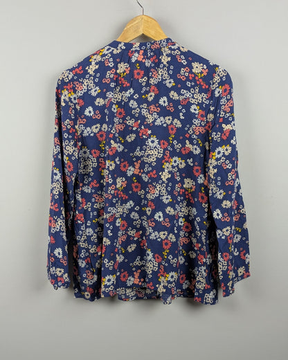 Blue Floral Blouse