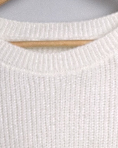White Ruffle Sweater