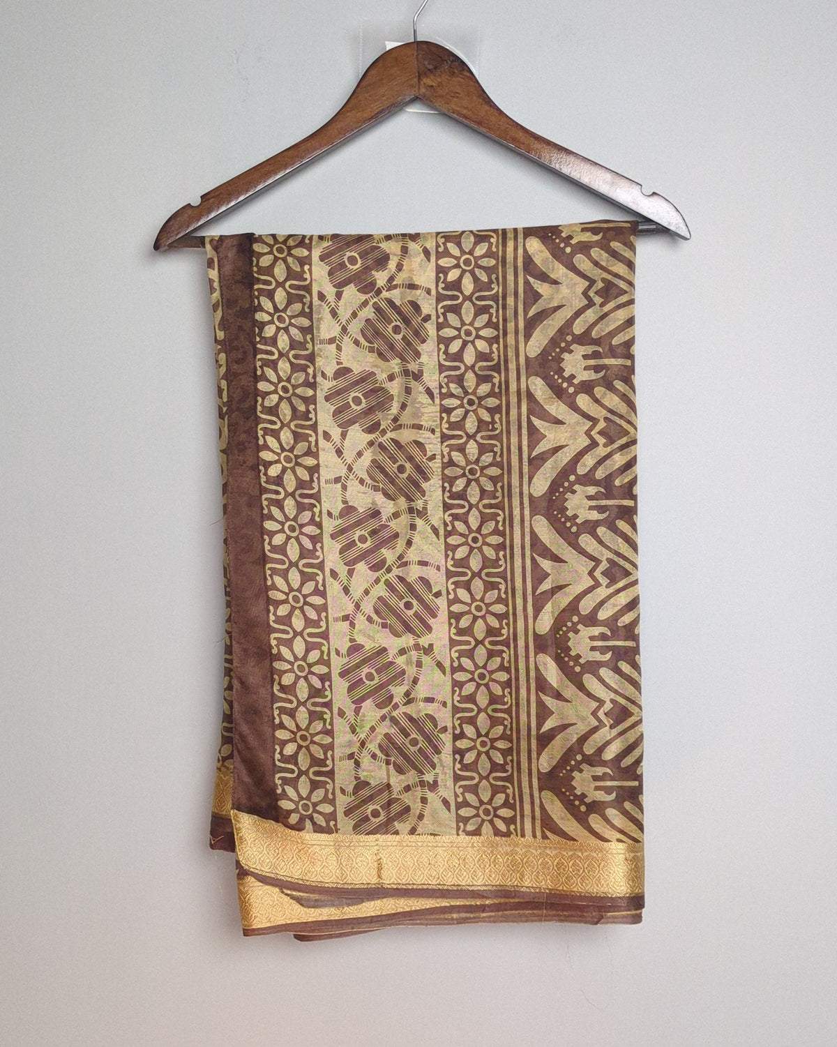 Brown Printed Saree