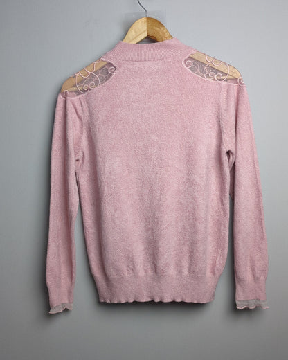 Pink Floral Sweater
