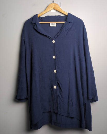 Bianca Nygard Petite Blue Buttoned Blouse